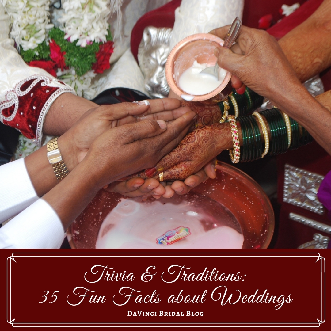 Trivia Traditions 35 Fun Facts About Weddings Davinci Bridal Blog