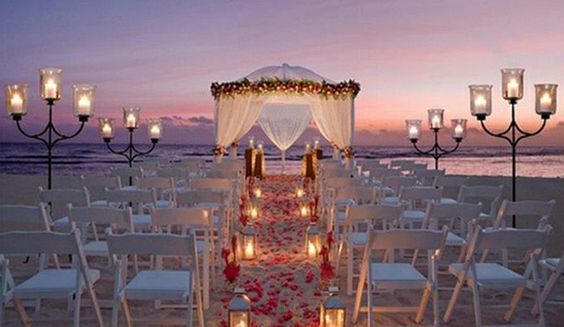 Romantic Glam Evening Wedding