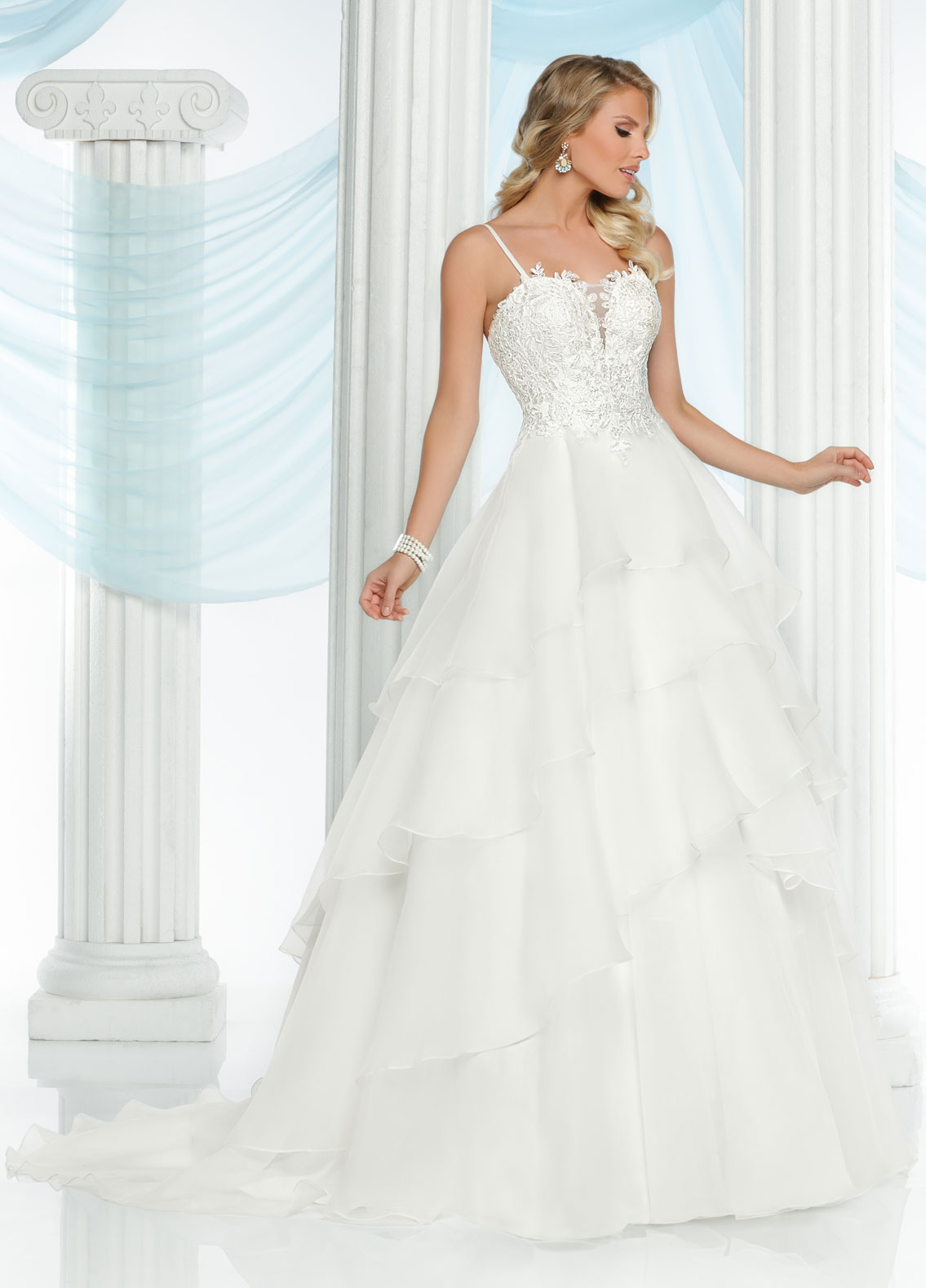 Ruffled Wedding Dresses Style #50411
