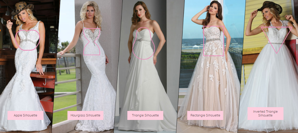 Different type hotsell of wedding gown