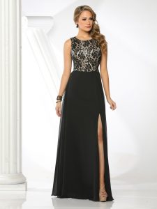 Bridesmaids Dresses with Black Lace Details: DaVinci Bridesmaid Style #60297