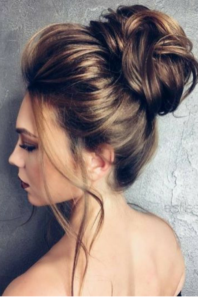 noteworthy high bun hairstyle for gown | messy bun hairstyle for bridal  look - YouTube
