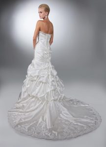 Taffeta & Lace Mermaid Wedding Dress with Corset DaVinci Bridal Style #50084