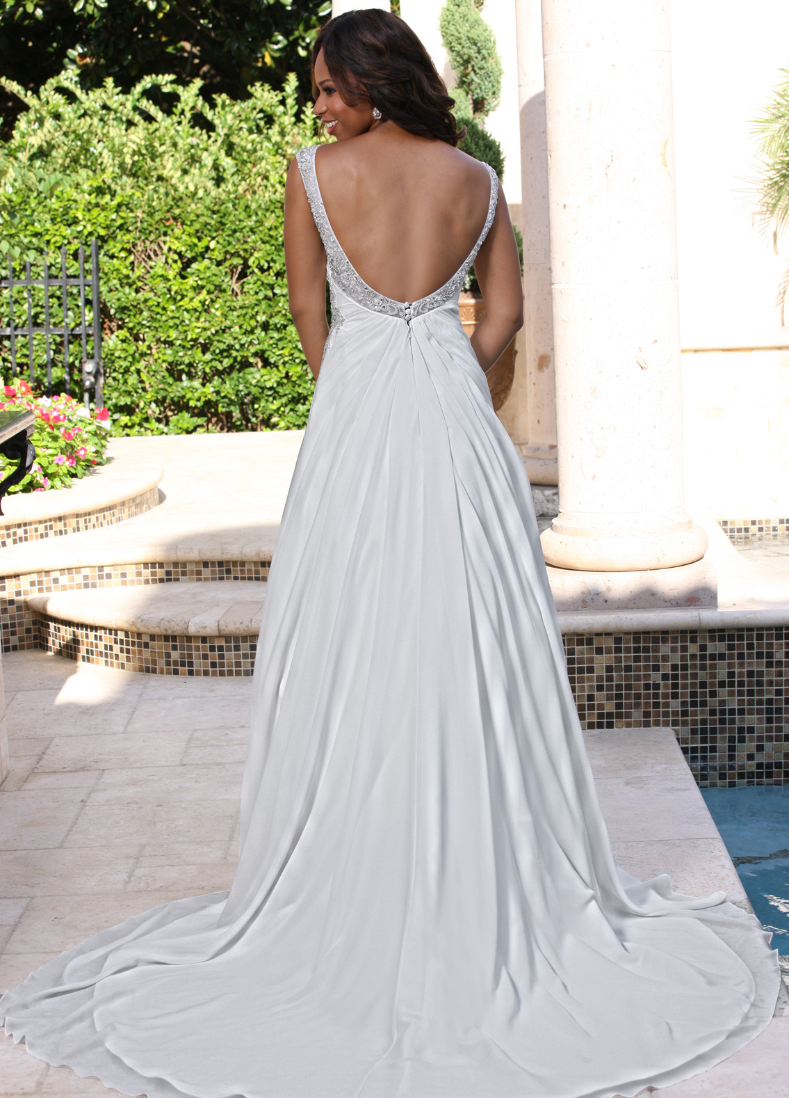 Custom Size Illusion Lace A-Line Wedding Dress - Ever-Pretty US