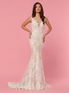 Embroidered Lace Wedding Dresses: DaVinci Bridal Style #50445