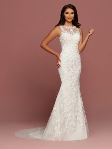 Embroidered Lace Wedding Dresses: DaVinci Bridal Style #50481