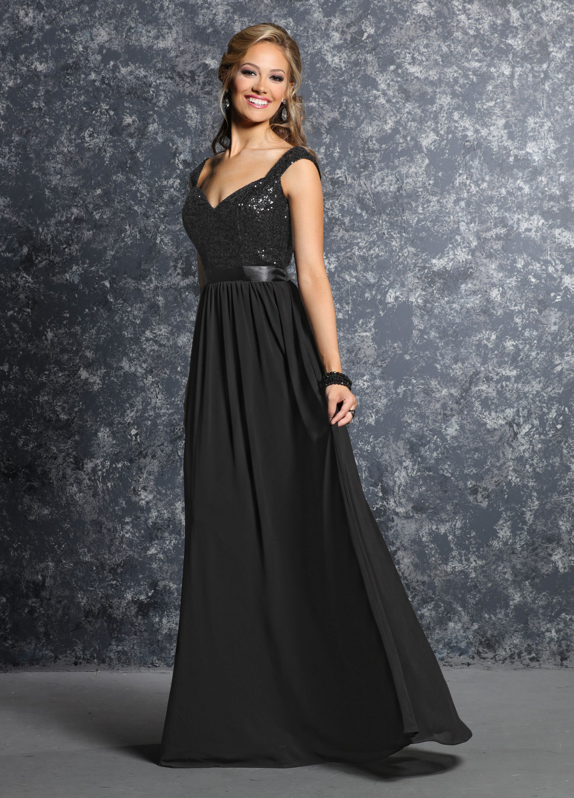 Dearta Womens Empire Sweetheart Sleeveless Floor-Length Bridesmaid Dresses