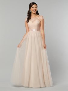 2023 Bridesmaids Dresses with Sheer Tulle Skirts: DaVinci Bridesmaid Style #60310
