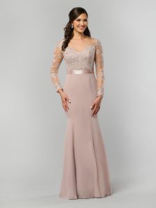 Long Sleeve Bridesmaids Dresses for Winter 2024: DaVinci Bridesmaid Style #60637