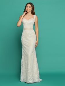 Embroidered Lace Wedding Dresses: Informal by DaVinci Style #F7056