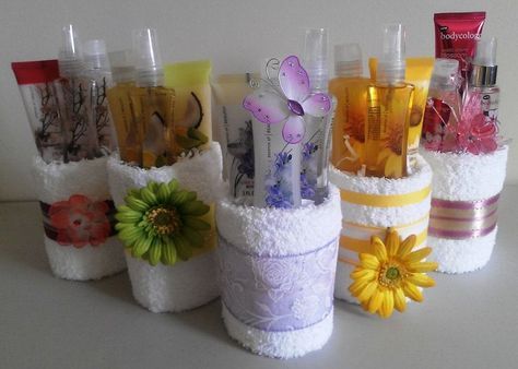 Mini Cupcake Bridal Shower Towel Cake Favors