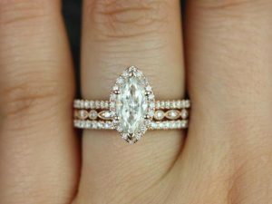 rose gold marquis stack | DaVinci Bridal Blog