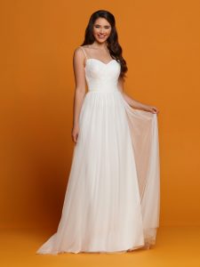 Ruched Bodice Wedding Dresses: Informal by DaVinci Style #F7087