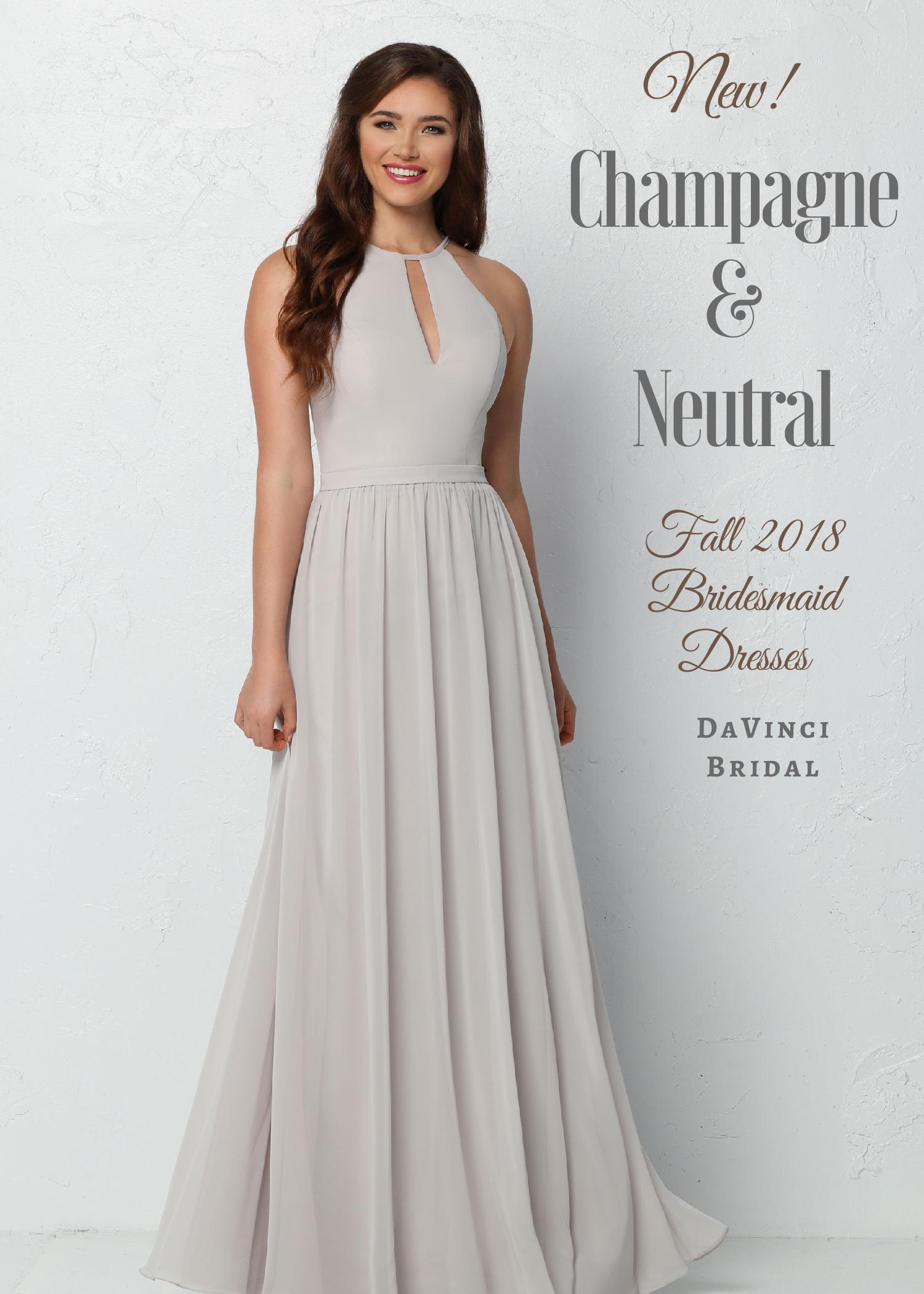 Champagne & Neutral Colored Bridesmaid Dresses - Fall 2018 DaVinci Bridal  Blog | DaVinci Bridal Blog