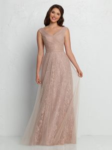 2023 Bridesmaids Dresses with Sheer Tulle Skirts: DaVinci Bridesmaid Style #60362