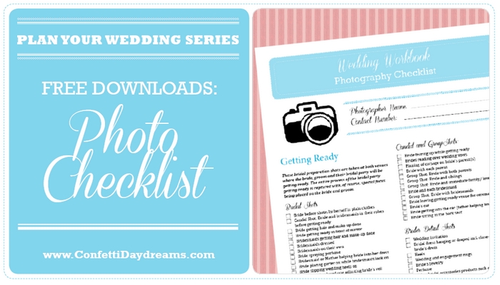 Wedding Photo Planning Checklist