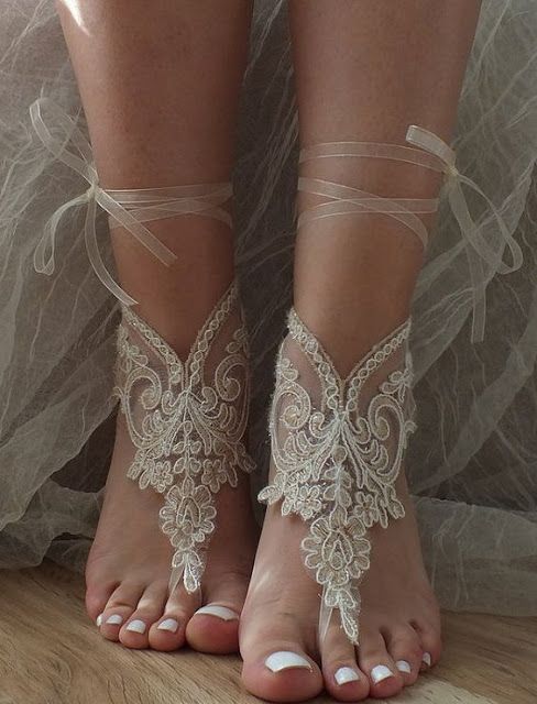 Gracie Silver Barefoot Sandals / Anklets - Bare Sandals