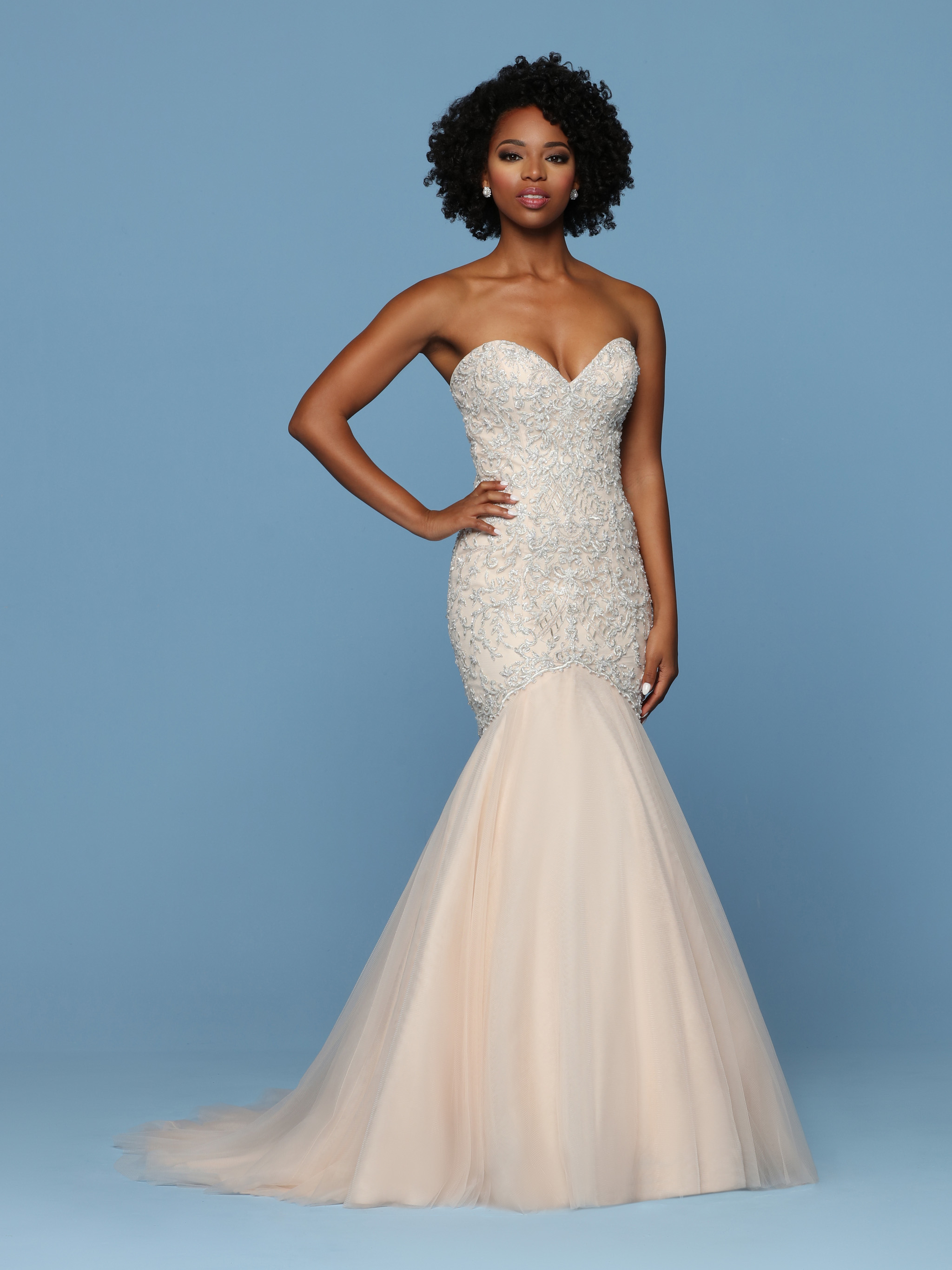 Allover Sparkle Wedding Dress DaVinci Bridal Style #50573