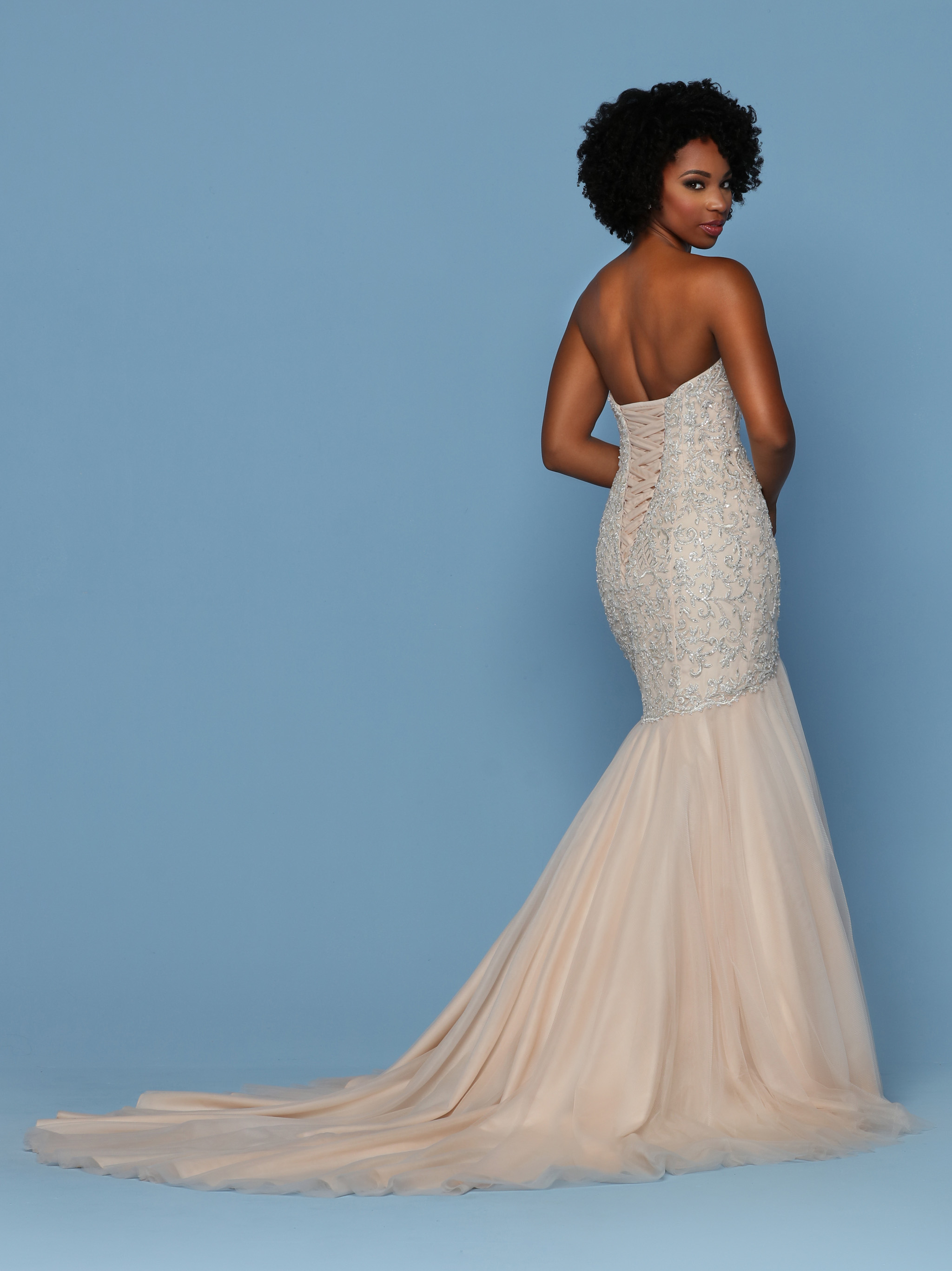 Allover Sparkle Wedding Dress DaVinci Bridal Style #50573