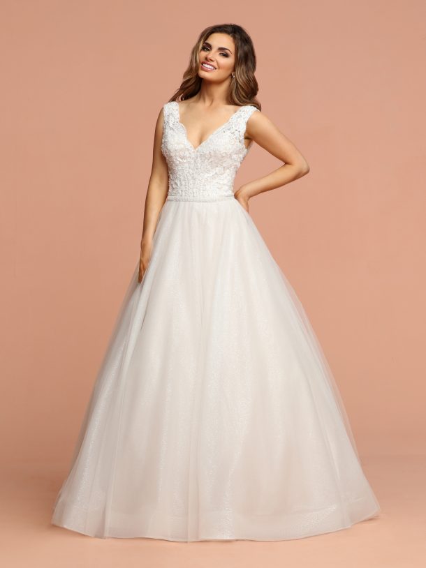 Sequin Glitter Tulle Wedding Dresses DaVinci Bridal