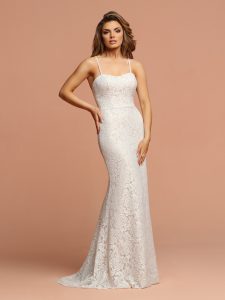 Lace Slip Wedding Dress: Informal by DaVinci Style #F101