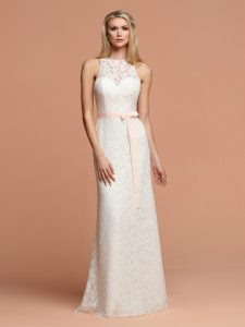 Halter Neckline Wedding Dresses: Informal by DaVinci Bridal Style #F102