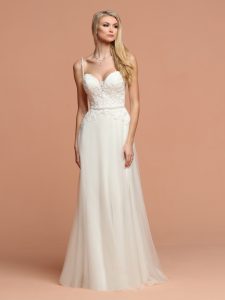 Vintage Vibe Slip Wedding Dress: Informal by DaVinci Style #F7107