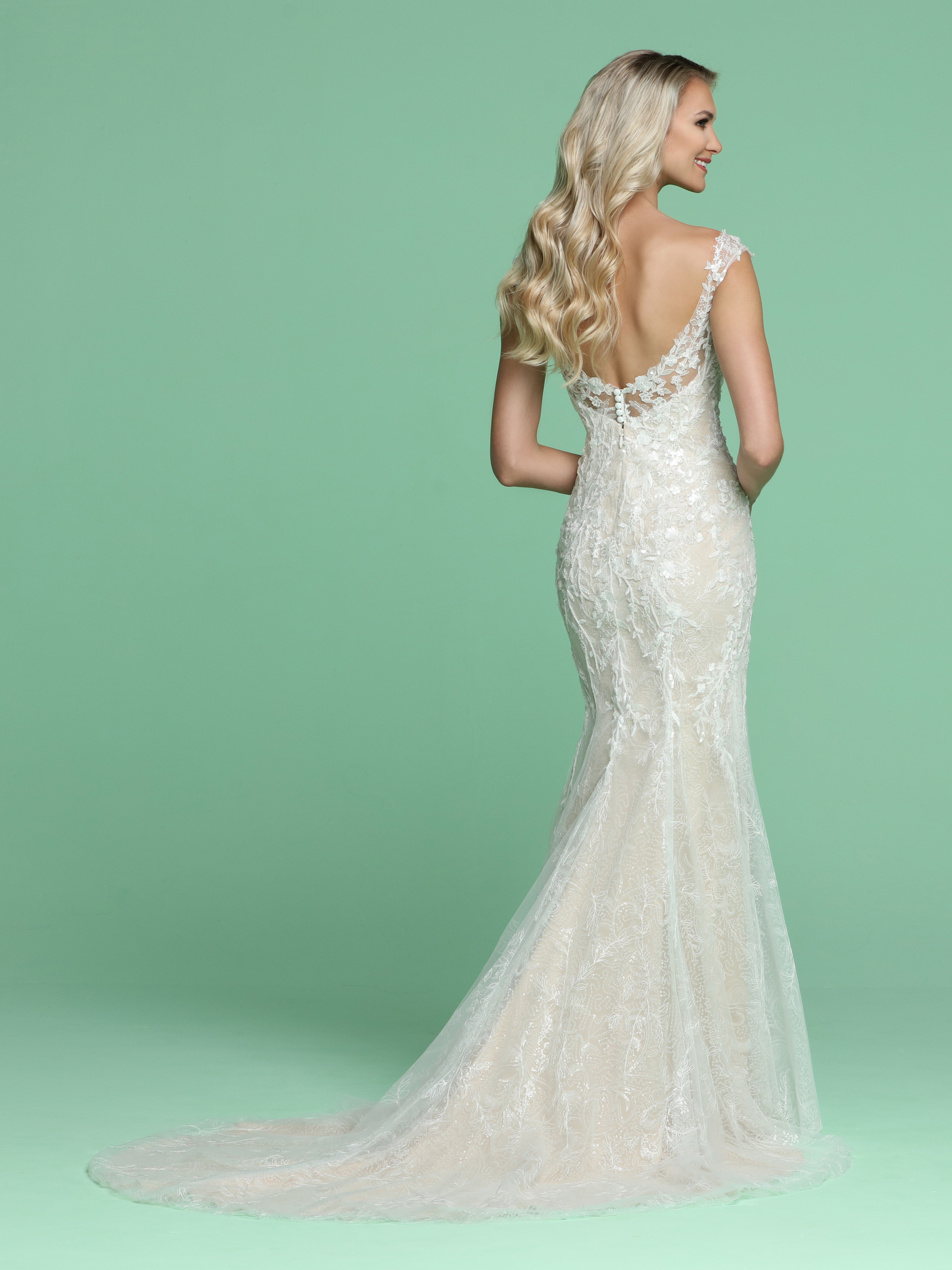 Allover Sparkle Wedding Dress DaVinci Bridal Style #50602
