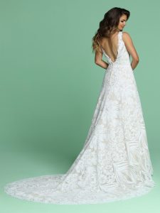 Patterned Sequin Wedding Dress Style #50613