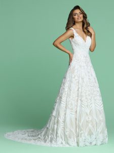 Allover Sparkle Wedding Dress DaVinci Bridal Style #50613
