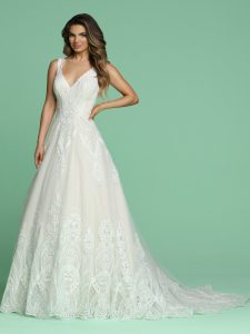 Embroidered Tulle Wedding Dress: DaVinci Bridal Style #50616