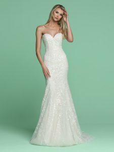 Embroidered Tulle Wedding Dress: DaVinci Bridal Style #50617