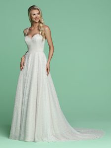  Vintage Vibe Slip Wedding Dress: DaVinci Bridal Style #50619