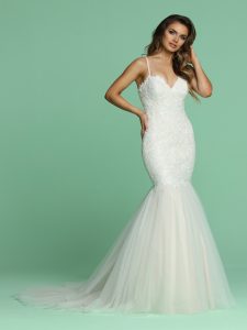 Mermaid Wedding Dress with Corset Back DaVinci Bridal Style #50621
