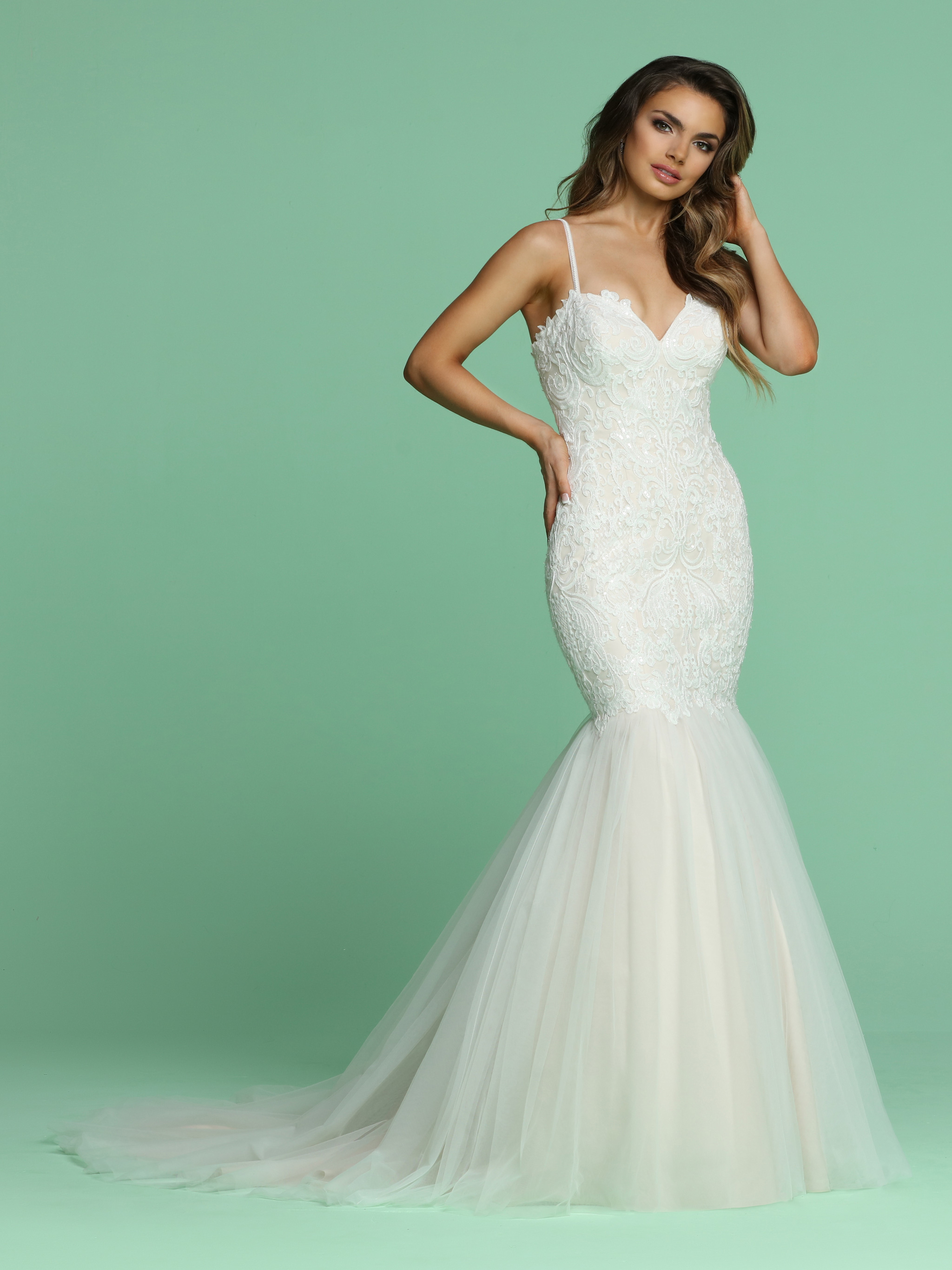 Allover Sparkle Wedding Dress DaVinci Bridal Style #50621