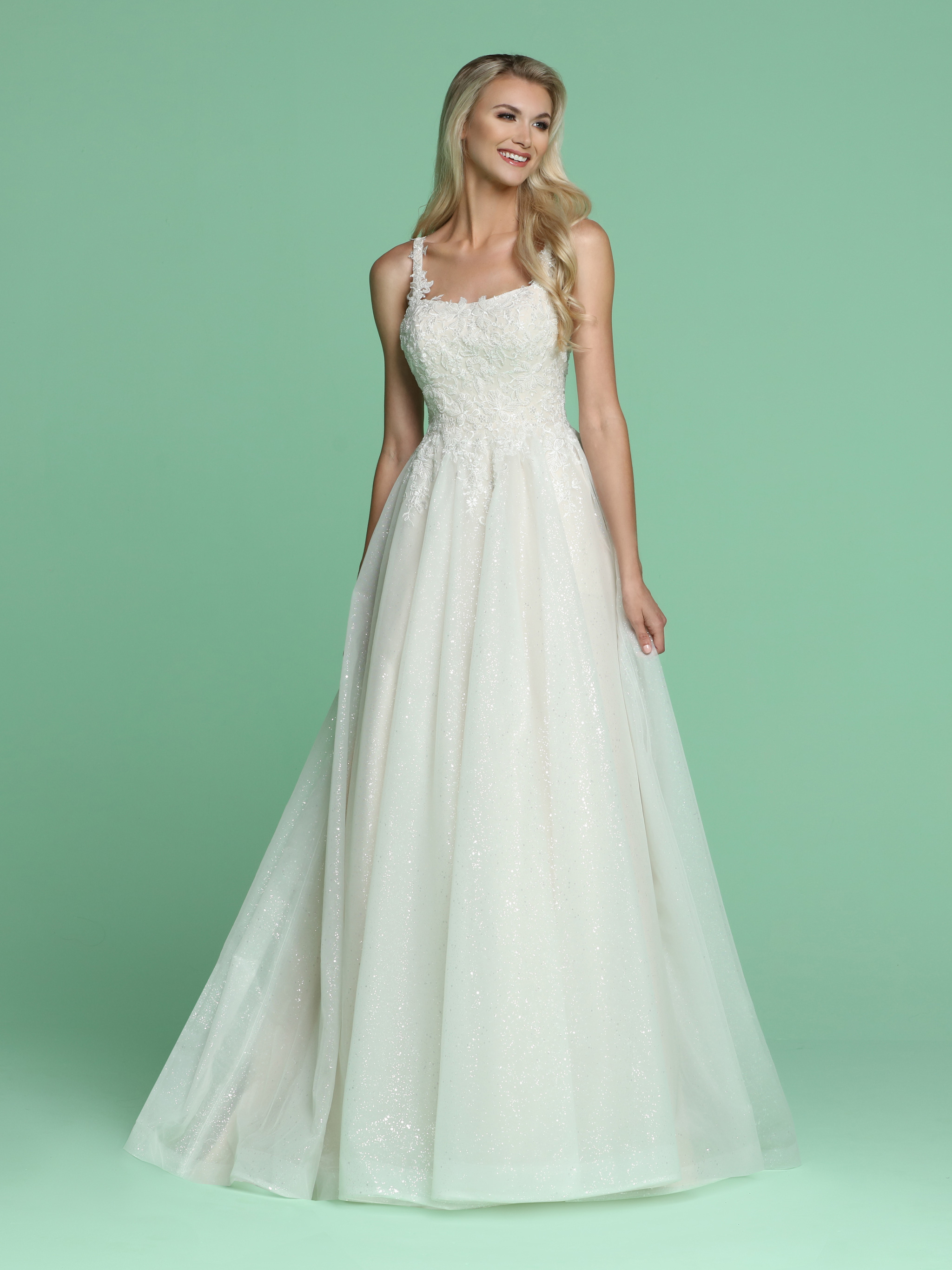 Allover Sparkle Wedding Dress DaVinci Bridal Style #50628