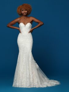 Mermaid Wedding Dress with Corset Back DaVinci Bridal Style #50642