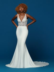 Sheer Bodice Wedding Dresses for 2023: DaVinci Bridal Style #50648