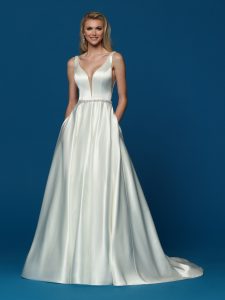 Silk & Satin Wedding Dresses for 2023: Silk Styles DaVinci Bridal Style #50656