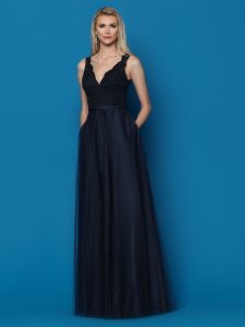 DaVinci Navy Blue Bridesmaids Dress Style #60434