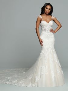 Sheer Bodice Wedding Dresses for 2023: DaVinci Bridal Style #50662