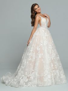3D Floral Applique Wedding Dresses for 2023: DaVinci Bridal Style #50663
