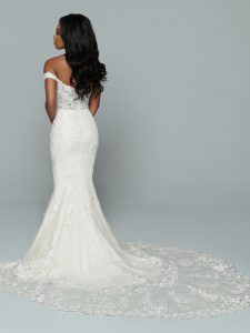 Wedding Dress with Sheer Train: DaVinci Bridal Style #50664
