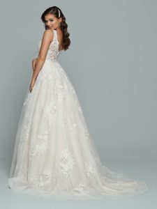 Blush Pink Wedding Dress DaVinci Bridal Style #50675