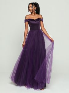 Off the Shoulder Bridesmaids’ Dress for Fall 2023: DaVinci Bridesmaid Style #60474