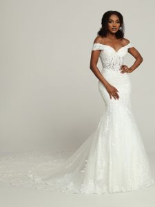 Off the Shoulder Wedding Dress: DaVinci Bridal Style #50686