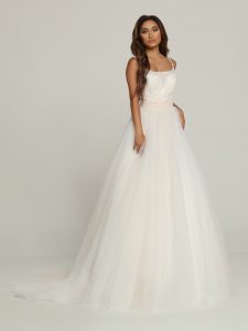 Blush Pink Wedding Dress DaVinci Bridal Style #50687