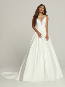 Plunging V-Neck Wedding Dress: DaVinci Bridal Style #50690