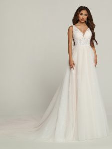 Allover Sparkle Wedding Dress DaVinci Bridal Style #50691