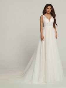 Classic Wedding Dress Necklines: V-Neck  Style #50691